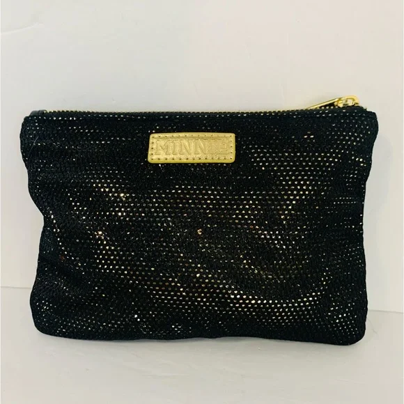 DISNEY Minnie Mouse Black and Gold Makeup Bag - Picture 2 of 4